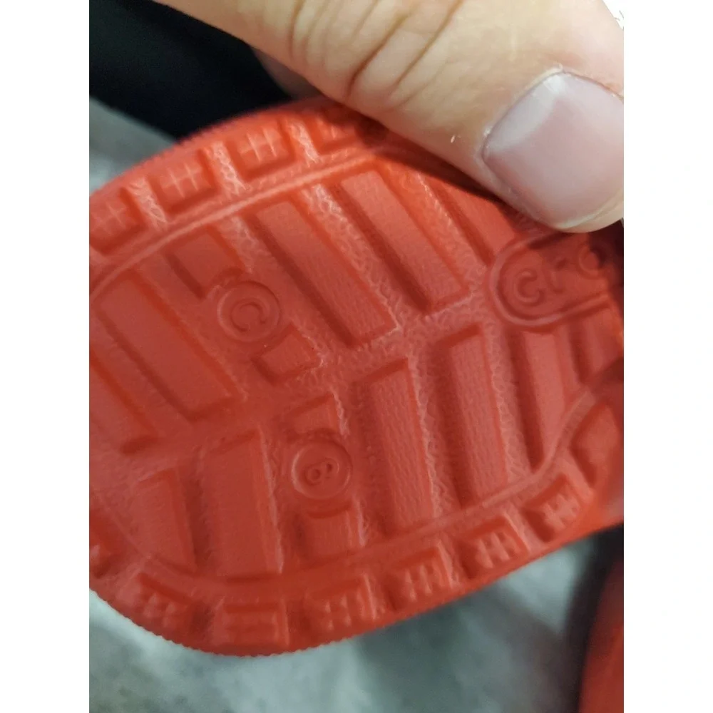 Crocs Classic Lined Santa Clogs Sz‎ C8 8 Childrens Sandals Christmas Holiday